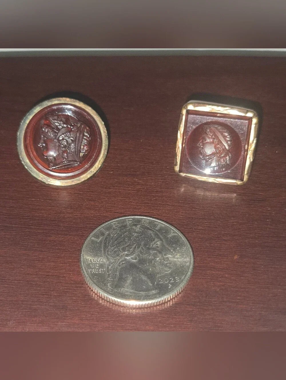 Antique Victorian Era Cameo Cuff/Bachelor Button & Cuff Link